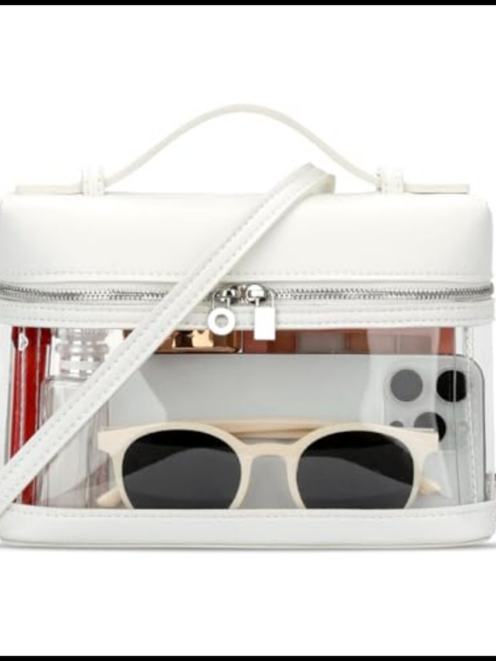 Clear Crossbody Bag Stadium Approved PVC Vegan Leather Purse